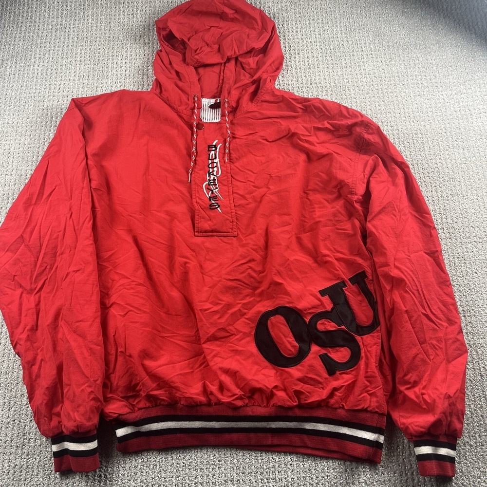 Vintage Ohio State Buckeyes OSU Legends Athletic Windbreaker Anorak Mens L/XL